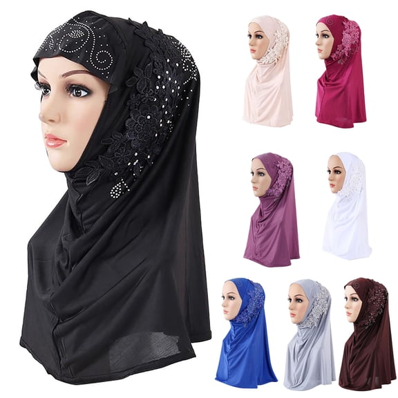 Zhaomeidaxi One Piece Muslim Hijab Islamic Women Under Scarf Caps Bone Bonnet Full Cover