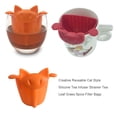 thumbnail image 4 of keepw Creatively Cat-shaped Tea Infuser Strainer Mug Strainers Hanging Drinking Accessories Kitchenware Wide Application Orange 1, 4 of 6