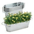 thumbnail image 1 of PENGXIANG Small Galvanized Oval Planters 5pcs/6pcs Oval Metal Pail Flower Pot with Handle for Rustic Farmhouse Home Decor  Outdoor Party  Weddings  Gift, 1 of 12