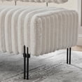 thumbnail image 4 of Kadyn 49.6" Small Loveseat with 2-Seater Small Sofa End of Bed Bench Window Ottoman Footrest and Adjustable Back, Loveseat Sofa for Living Room, Bedroom, Hallway, Small Space, Beige, 4 of 8