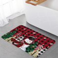 thumbnail image 5 of Christmas Kitchen Mat Rug Set of 2 Snowman Buffalo Xmas Tree Snowflakes Black Red Plaid Runner Rug Anti-Fatigue Comfort Memory Foam Standing Mat Non-Slip Floor Door Mat for Bedroom 18x30in+18x48in, 5 of 6