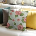 thumbnail image 3 of SHANXI Throw Pillow Covers Cute Pink Flowers Various and Green Polka Dots Tile Decorative Graphic 18x18in, 3 of 5