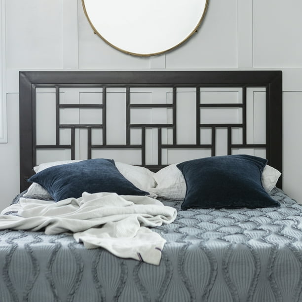 Manor Park Metal Modern Full Queen Headboard Black Walmart Com Walmart Com