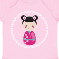 thumbnail image 4 of Inktastic Girls Pink Kokeshi Doll Cute Girls Baby Bodysuit, 4 of 5
