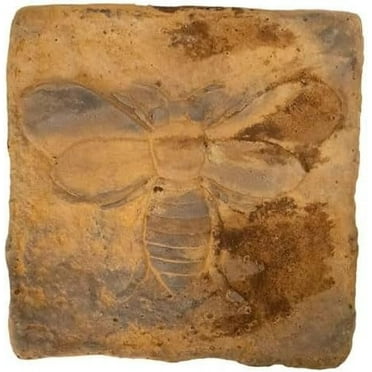Solid Rock Stoneworks Concrete Bee Stepping Stones, Pack of 2, Rust