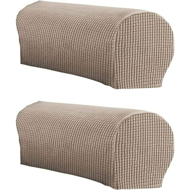 Fundas de reposabrazos suaves y elásticas de felpa, fundas de reposabrazos elásticas para sillas y sofás, fundas para brazos de sofá, fundas protectoras para sillones reclinables, juego de 2