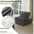 thumbnail image 6 of 4-in-1 Convertible Sleeper Chair Bed with Adjustable Backrest Pillows Futon Sofa Bed with Side Pocket Sleeper Sofa Chair Pull Out Couches for Living Room Small Space, Charcoal, 6 of 7