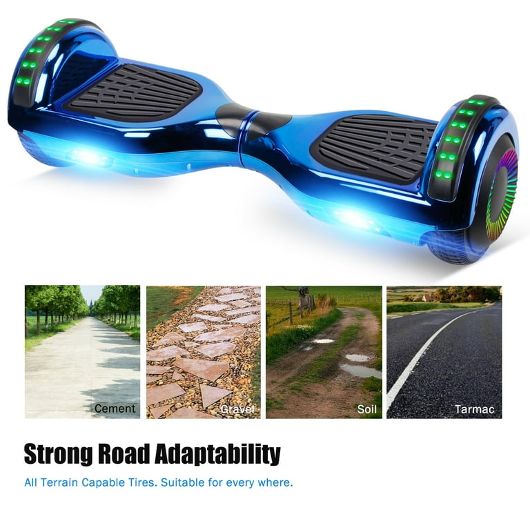 CBD Hoverboard Off Road All Terrain Two Wheel Self Balancing Electric Scooter 6.5 In. with Bluetooth Speaker Hoverboard for Adult Kids Walmart