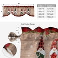 thumbnail image 6 of Christmas Gnomes Tie Up Valance Curtains for Windows, Kitchen Curtains Window Treatments, Red Black Plaid Xmas Snowflake Wooden Short Window Shades Valances for Bedroom Bathroom Cafe 42"x18", 6 of 8