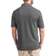 Mens Cutter & Buck Gray Utah Utes Advantage Eco Pique Tri-Blend Polo