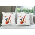 thumbnail image 6 of Ambesonne Music Throw Pillow Cover 4 Pack, Butterfly Orchestra Jazz, 18", Multicolor, 6 of 7
