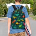thumbnail image 4 of Easygdp Colorful Dinosaurs Mochila Ligera de 15 Pulgadas para Estudiantes, Mochila Cómoda para la Escuela y Viajes, Correas Ajustables, 4 of 6