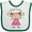 White and Green, variant on Inktastic My Oma Loves Me Granddaughter Gift Girls Baby Bib