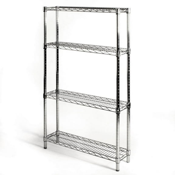 Shelving Inc. 10"d x 30"w x 54"h Chrome Wire Shelving with 4 Shelves