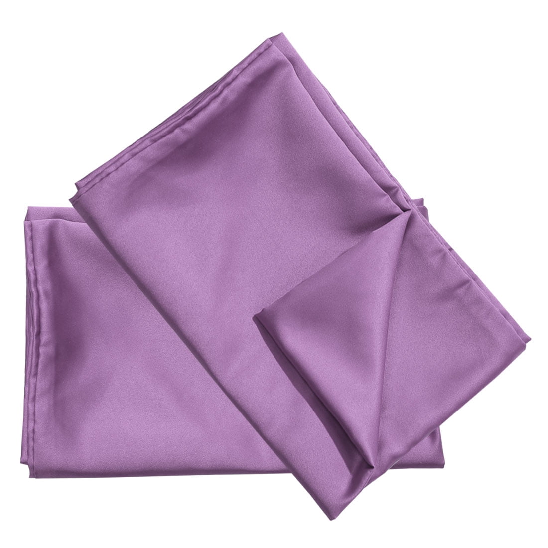 Unique Bargains Silky Satin Pillow Cases Covers Set of 2 Purple Queen