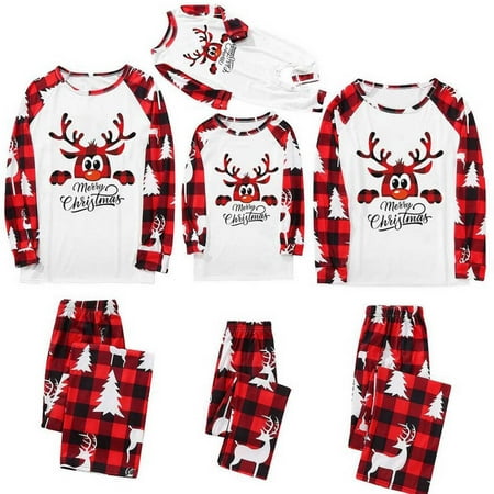 

Matching Christmas Family Pajamas Sets 2022 Holiday Xmas Tree Red Plaid Jammies Classic Long Sleeve Sleepwear Outfits Family Christmas Pjs Matching Sets Pijamas Para NiñOs
