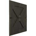 thumbnail image 2 of Ekena Millwork 19 5/8"W x 19 5/8"H Xander EnduraWall Decorative 3D Wall Panel, Universal Aged Metallic Weathered Steel (Covers 2.67 Sq. Ft.), 2 of 6