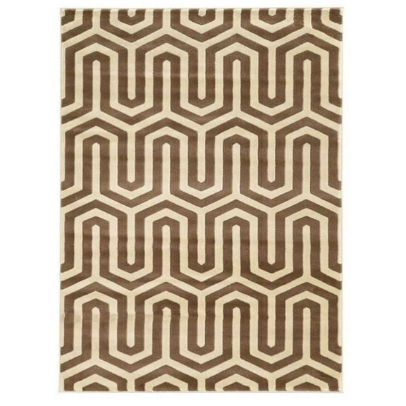 Riverbay Furniture 8' x 10' Tangent Rug in Ivory and Beige