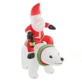 thumbnail image 3 of Inflable Con LED Santa Ride Bear Decoración Navideña Impermeable Resistente A La Decoloración Soplado Para Jardín De Césped, 3 of 7