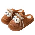 thumbnail image 2 of 2024 nuevas zapatillas de algodón de felpa de suela gruesa para mujeres invierno 2024 nuevas parejas de invierno cálidas de felpa de ojos versátiles, 2 of 5