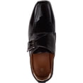 thumbnail image 6 of ABSOLUTE FOOTWEAR Childrens Kids Junior Boys Slip On Faux Patent Leather Formal Smart School Wedding Shoes - Black - US Child 5, 6 of 7