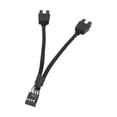 thumbnail image 1 of Cable de extensión USB de 9 pines para placa base, de 9 pines a doble 9USB, multifunción, malla , resistente, para componentes del hogar. Negro, 1 of 10