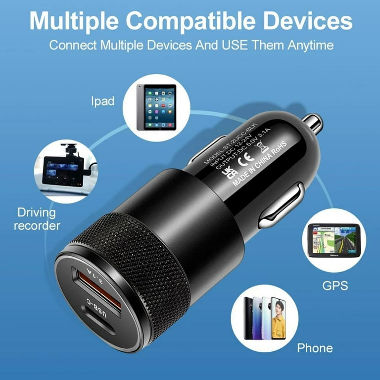best cigarette usb charger Fast Car Charger Adapters USB QC3.0 Type-C Quick Charging Best Cigarette  C1V2