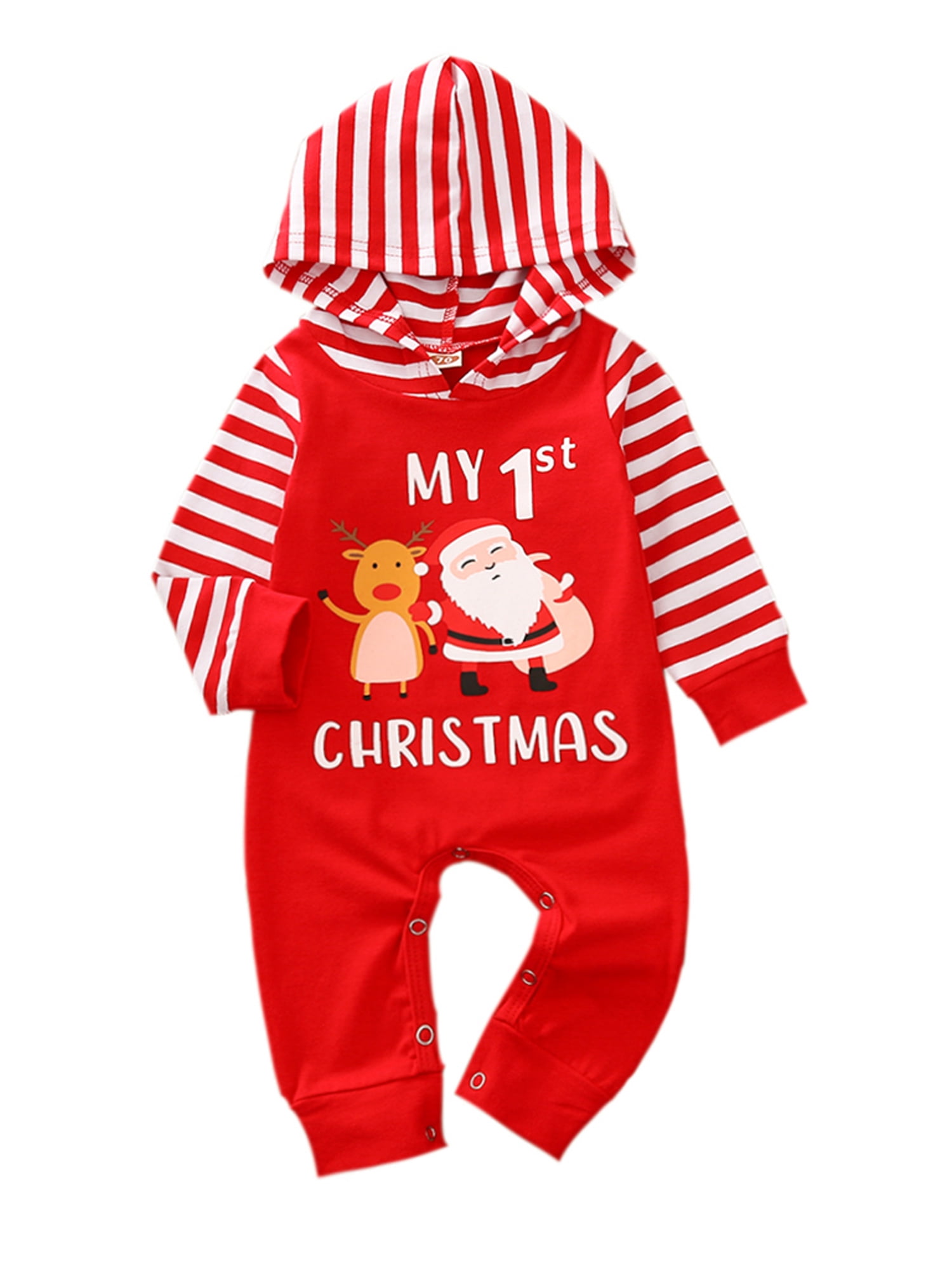 Merqwadd Unisex Infant Baby Christmas Sweater Toddler Reindeer Knit Jumpsuit Outfit