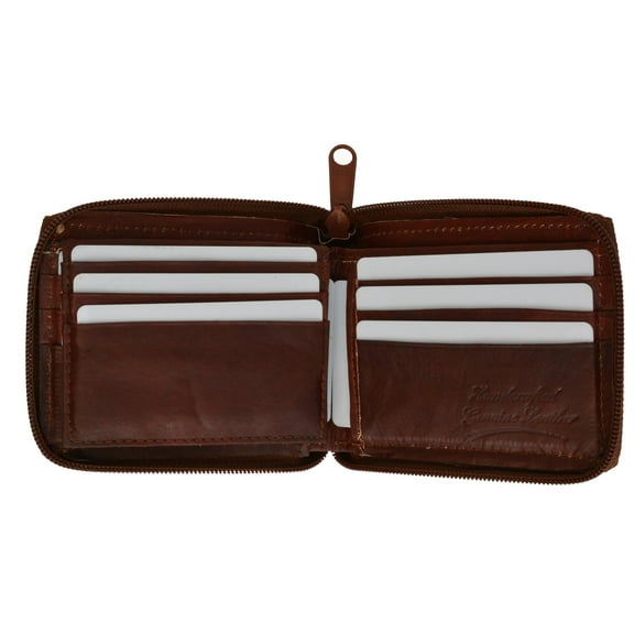 ALL AROUND ZIPPER WALLET TAN