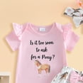 thumbnail image 4 of Linfrsh Summer Outfits for Girls Infant Baby Girl Clothes Newborn Summer Outfits Cute Romper Shorts Set Floral Girl Clothes with Headband(Pink,0-3 Months), 4 of 5