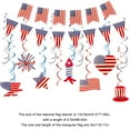 thumbnail image 3 of 4th/Fourth of July Patriotic Decorations Set - Red White Blue Paper Fans,USA Flag Pennant,Star Streamer,Pom Poms,Hanging Swirls Party Decor Supplies(Set of 1, #A), 3 of 5