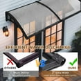 thumbnail image 4 of Yescom 40"x40" Door Window Awning Whole One-piece Polycarbonate UV30+ Outdoor Rain Snow Protection Patio White Board, 4 of 9