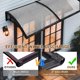thumbnail image 4 of Yescom 40x40 Door Window Awning Whole One-piece Polycarbonate UV30+ Outdoor Rain Snow Protection Patio White Board, 4 of 9