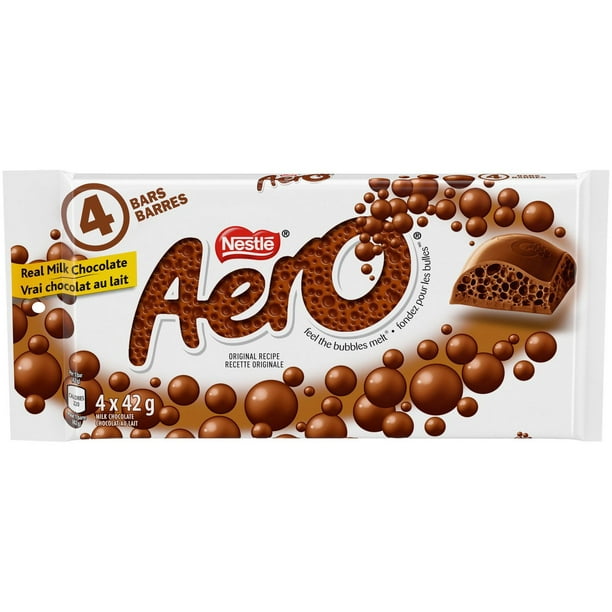 Barre de Chocolat au lait d'AERO(MD) 4&nbsp;x&nbsp;42&nbsp;g
