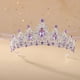 thumbnail image 3 of Zhuge Tiara de boda para novia, diadema de princesa, corona de novia, joyería para el cabello con diamantes de imitación de cristal, decoración para novia, cumpleaños, graduación, boda (rosa oscuro), 3 of 4
