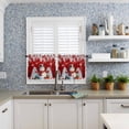 thumbnail image 6 of Christmas Ball Kitchen Curtains and Valances Set, Snowman Gifts Xmas Tree Snowflake Red Rod Pocket Window Valance 18 Inch Window Curtain Panels for Living Room Bedroom Laundry, 27.5x24in, 3 Pieces, 6 of 7