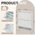 thumbnail image 3 of Vinform Shoes Cabinet with 2 Flip Drawers for Narrow Entryway, Shoe Storage Cabinet Wood Shoe Rack Organizer for Hallway Living Room (White), 3 of 8