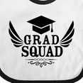thumbnail image 4 of Inktastic Grad Squad with Graduation Cap and Wings Boys or Girls Baby Bib, 4 of 4