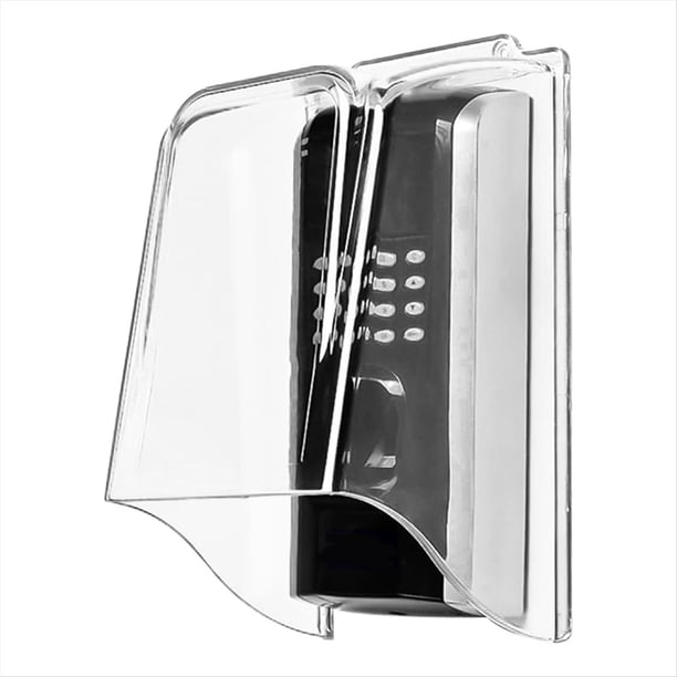 Cubierta de Lluvia para Timbre Alargada de PláStico de PC, Cubierta Impermeable Transparente para Timbre, Accesorio Protector Resistente una la Intemperie