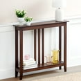 thumbnail image 3 of The Lakeside Collection Slim Entryway Table Antique Finish MDF Console Table, Dark Brown, 3 of 3