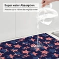 thumbnail image 5 of Yiaed American Stars Print Highly Absorbent Microfiber Kitchen Counter Mat, Dish Drying Pad for Dishes, Utensils, Pots and Pans, Large 18" x 24", 5 of 7