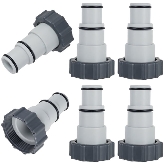 PENGXIANG 2pcs Replacement Hose Adapter with Collar for Threaded Connection Pumps Plastic Connecting Pump Replace Hose Adapter for Connecting 1.25” and 1.5” Hoses Pool Replacement Parts