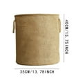 thumbnail image 4 of Cozeii Small Cotton Linen Laundry Basket, Portable Foldable Dirty Clothes Hamper with Soft Edges, Farmhouse Storage Bin for Multi-Room Organization, 4 of 4
