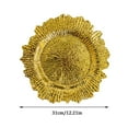 thumbnail image 2 of Elegant Decorative Charger Plate, Embossed Scalloped Tray for Centerpieces & Table Decor, 12.2-Inch, 2 of 5