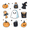 Halloween Ghost, variant on FORMRS Niños Bathrobe Unisex Hooded Robe Soft Plush Pajamas Sleepwear, Size 2-3T, Fall Mug Pattern