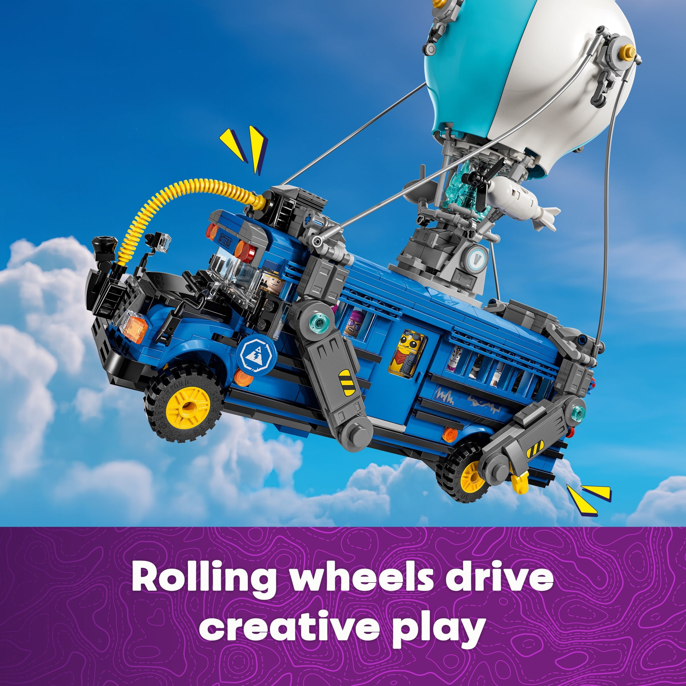 LEGO Fortnite Battle Bus - Juguete Coleccionable de Fortnite para Niños, Niñas y Niñas, Edades 10+ - Set de Juego de Imaginación con 9 Minifiguras del Videojuego - Ideas de Regalo para Fans - 77073 4