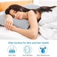 thumbnail image 3 of Quntis Pillowcases, 2 Pack Ultra Cooling Pillowcases with Japanese Arc-Chill Q-max 0.55 Cooling Fiber, Fit Standard & Queen Size Pillows, Anti-Static Perfect for Hair/Skin, Night Sweat-Gray, 3 of 7