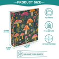 thumbnail image 3 of FORMRS 3 Ring Binder 1.5 inch with Pockets Set of 2 Clip Board 200 Sheets Capacity, Orange Mushroom, 3 of 8