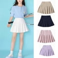 thumbnail image 5 of Resicozy Girls Pleated Skirt School Uniform Skort Elastic Waist A-Line Casual Skirt for Toddler Girls 2-14 Years Navy 120, 5 of 5