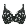 thumbnail image 3 of Women's Elomi Best ES7274 Plain Sailing Underwire Plunge Bikini Swim Top (Black Daisy 36GG), 3 of 5